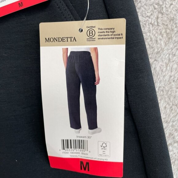 NEW Mondetta Women's M Ultra-Soft Wide Leg Pants Black Polyester - Picture 8 of 9